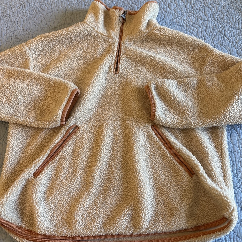 Barbour Women's Size 6 South Shields Wildsmith Popover Fleece 1/4 Zip Pullover